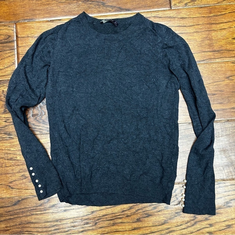 Zara knit‎ pearl cuff sweater